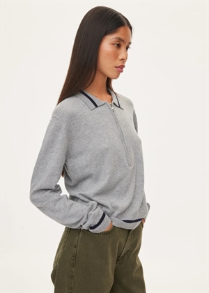 Vika ls zip polo Grey Mel. Oval Square 